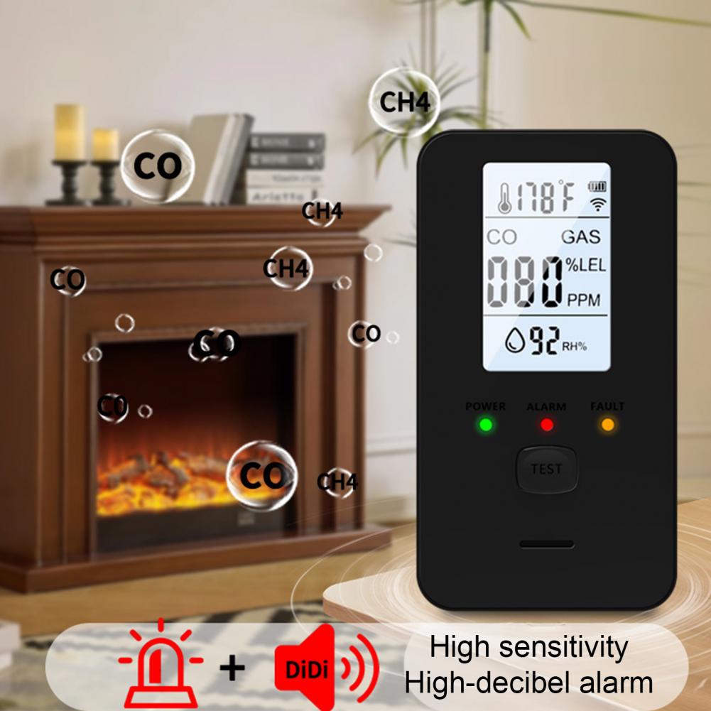 Co Detector Plug - เครื่องตรวจจับก๊าซธรรมชาติและคาร์บอนมอนอกไซด์, เครื่องเตือนคาร์บอนมอนอกไซด์แบบเสียบปลั๊ก, โพรเพน, มีเทน, เครื่องตรวจจับก๊าซไวไฟและคาร์บอนมอนอกไซด์ 4-in-1