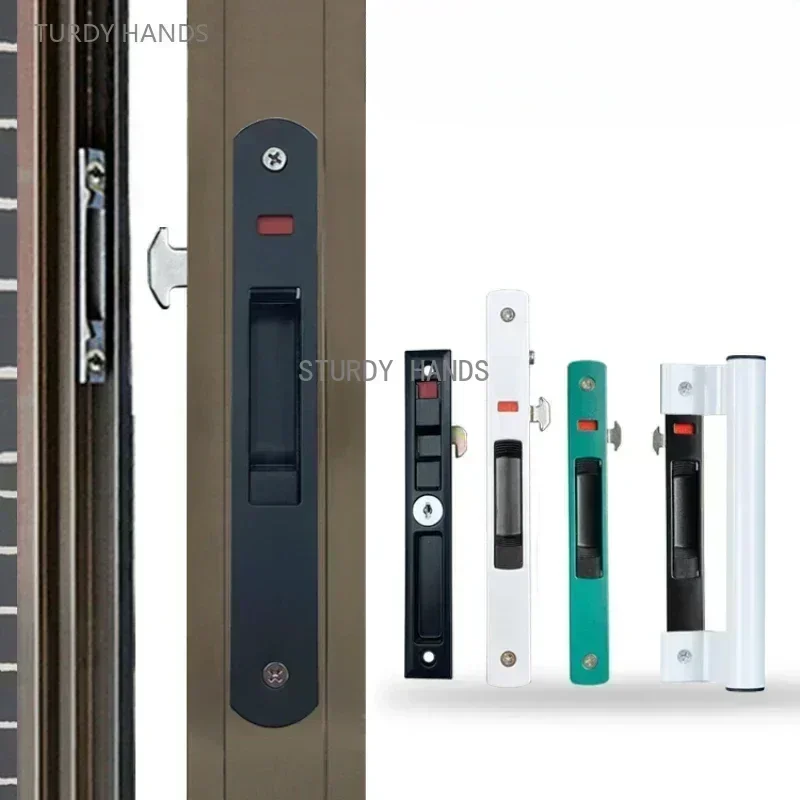 Window Lock Bar - ชุดล็อคประตูและหน้าต่างแบบหนา 1 ชุด ทำจากสแตนเลสและอลูมิเนียมอัลลอยด์ สำหรับระเบียง ประตูบานเลื่อนกระจก