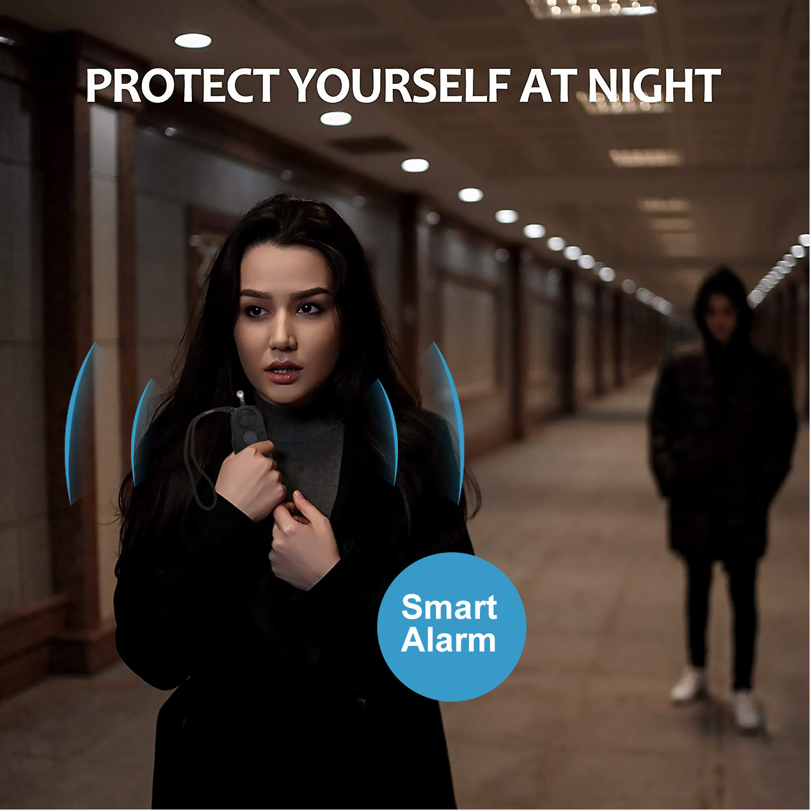 Personal Alarm Keychain - พวงกุญแจสัญญาณเตือนภัยส่วนตัว พร้อมไฟ LED แสดงสถานะ สำหรับการเดินทาง ปลอดภัยมีสไตล์