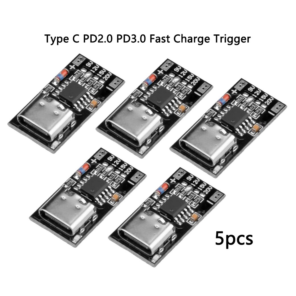 5pcs ประเภท C PD2.0 PD3.0 FAST - Co Detector Plug บทวิจารณ์และราคา