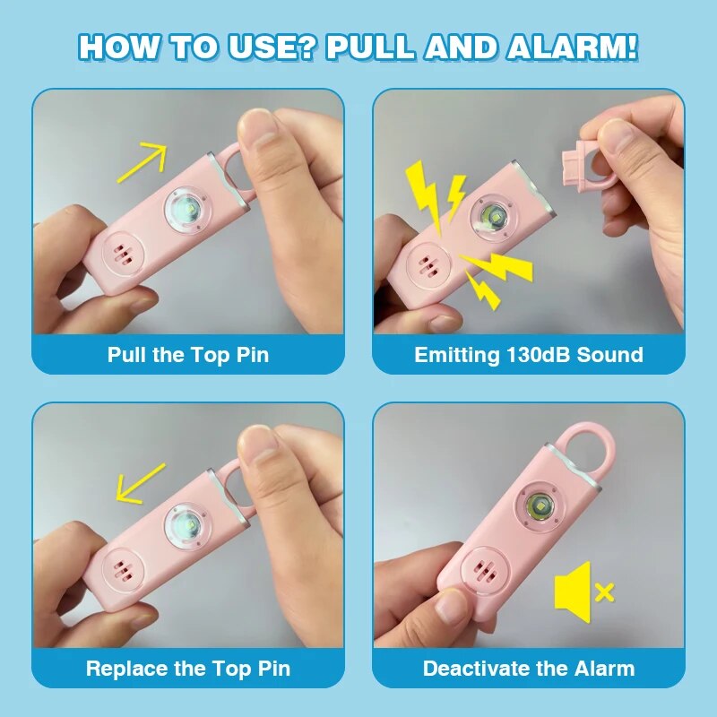 ไซเรน pengaman diri สำหรับผู้ห - Personal Alarm Keychain บทวิจารณ์และราคา