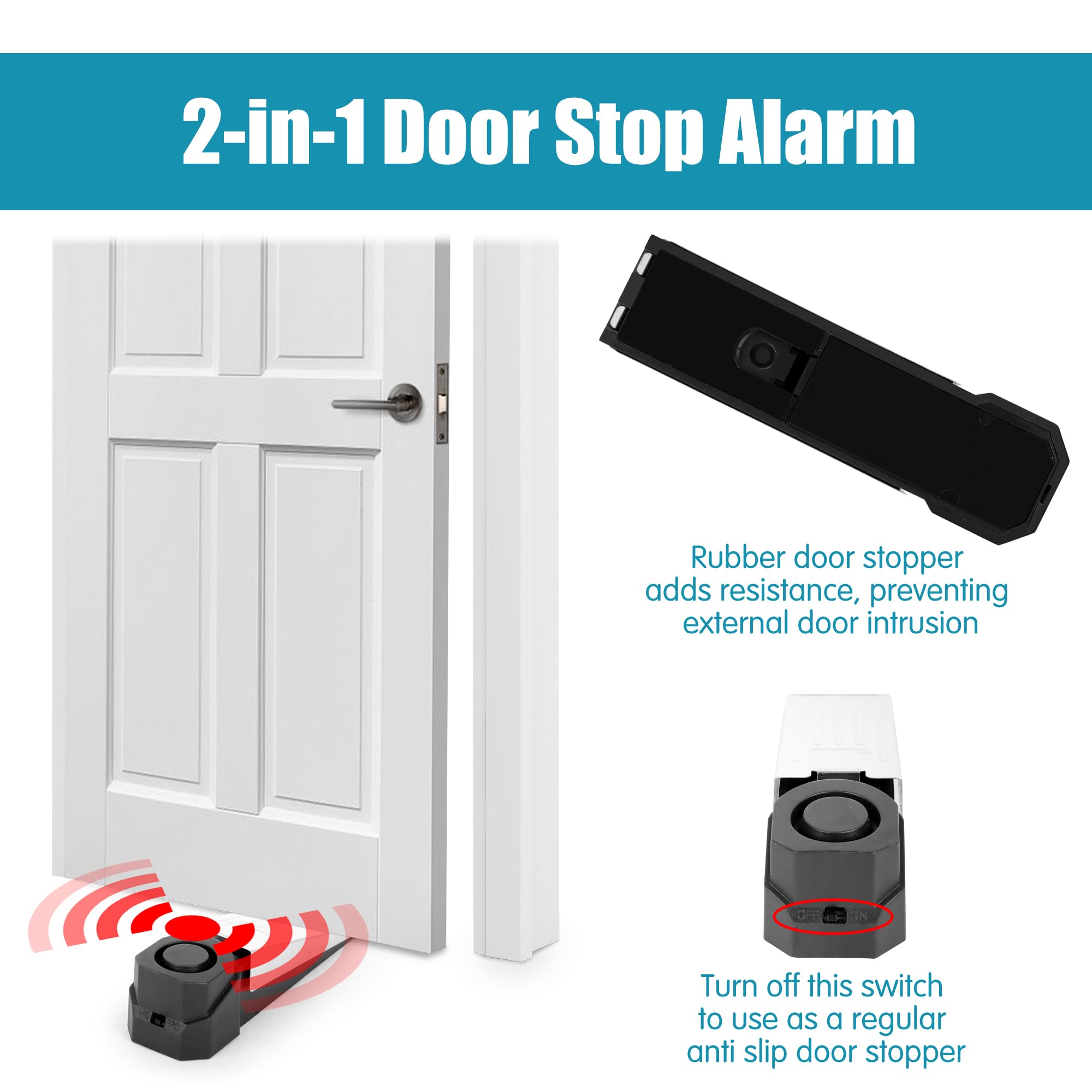 ระบบเตือนภัยประตูไร้สาย 120dB  - Door Stop Alarm บทวิจารณ์และราคา