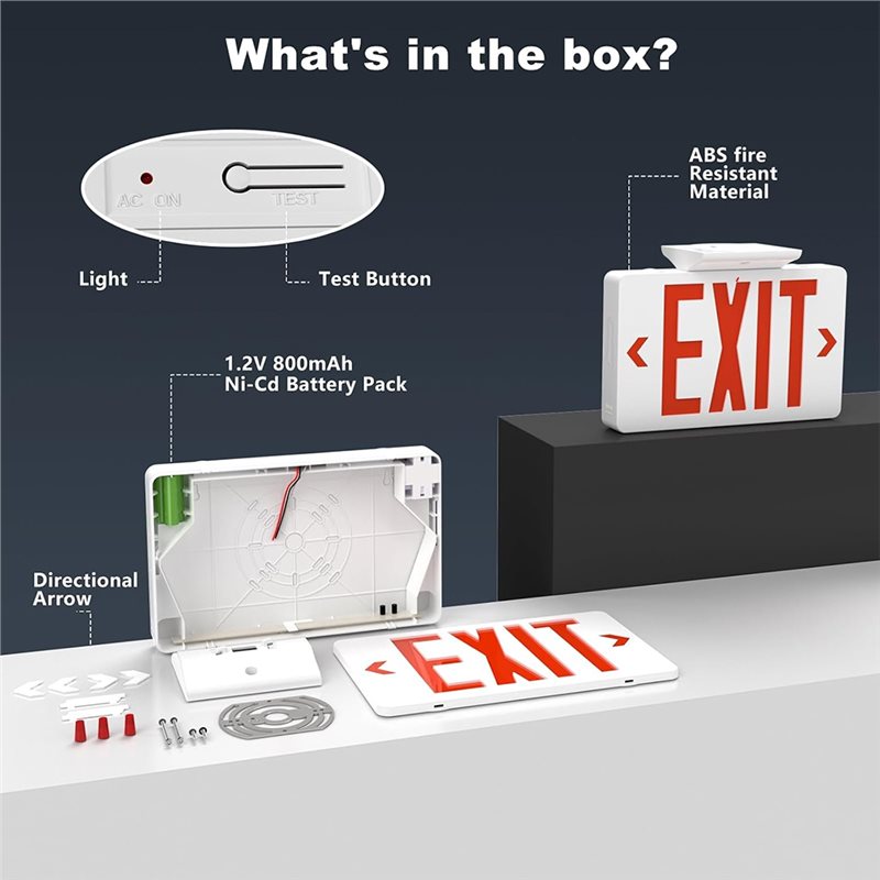 [ใหม่! A25P] ป้ายทางออกสีแดง,  - Emergency Exit Sign บทวิจารณ์และราคา
