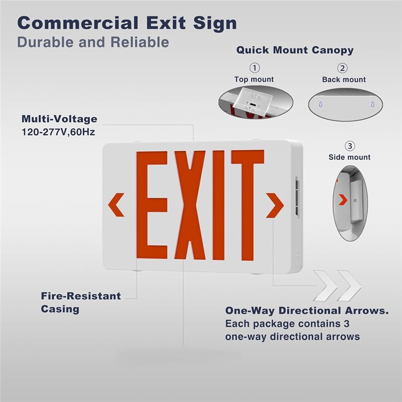 [ใหม่! A25P] ป้ายทางออกสีแดง,  - Emergency Exit Sign บทวิจารณ์และราคา